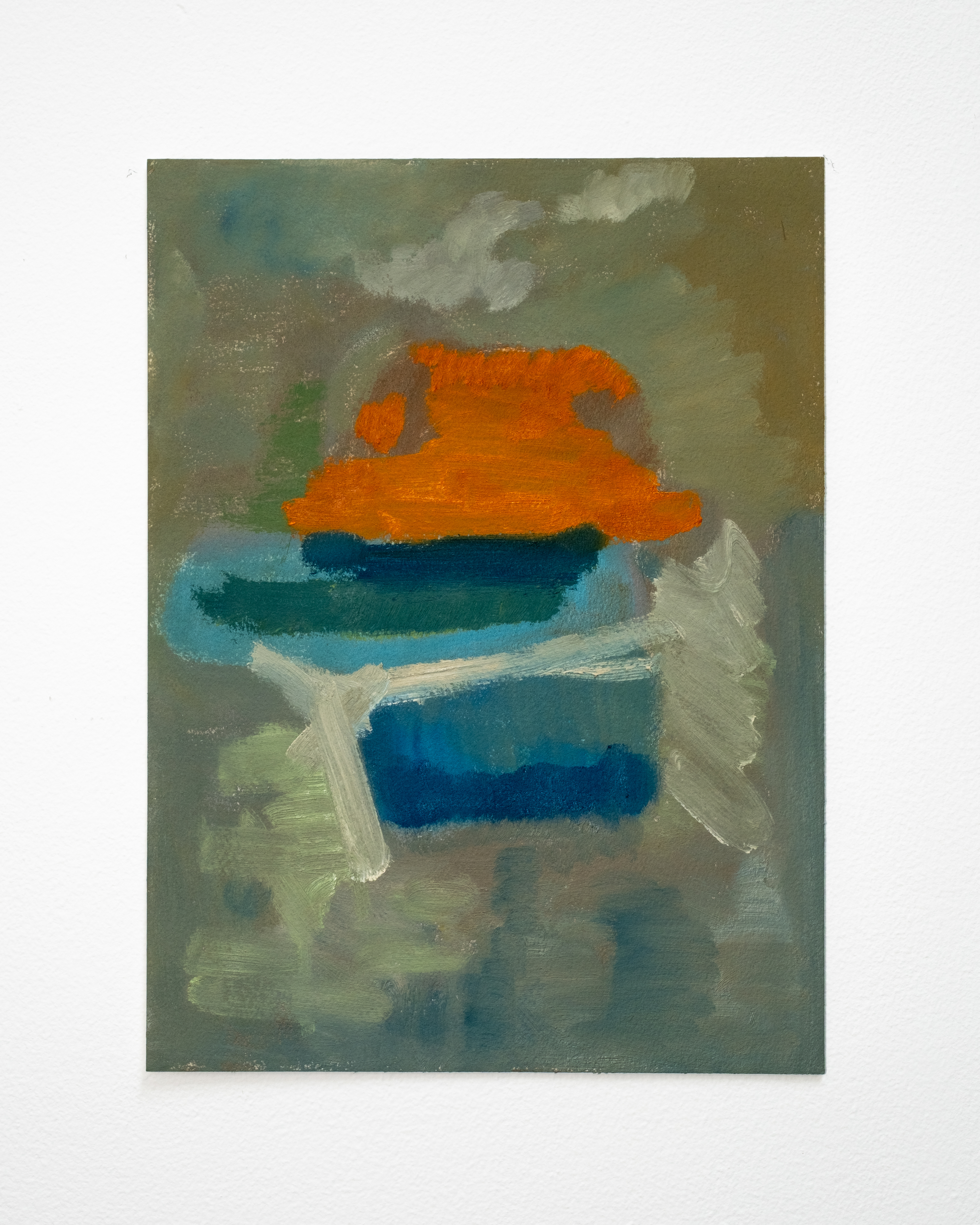 watercolor painting of building near sea