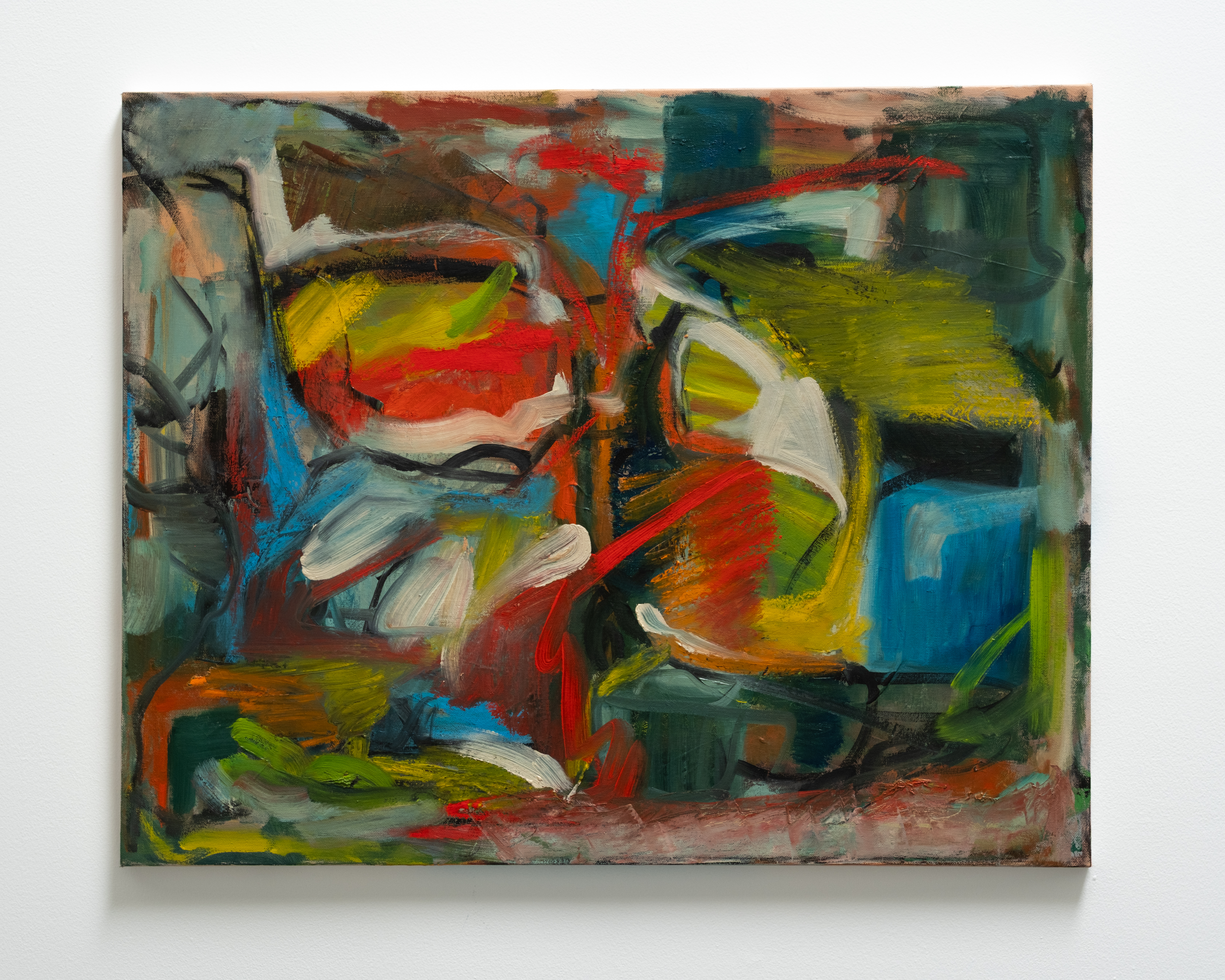 photograph of people walking around